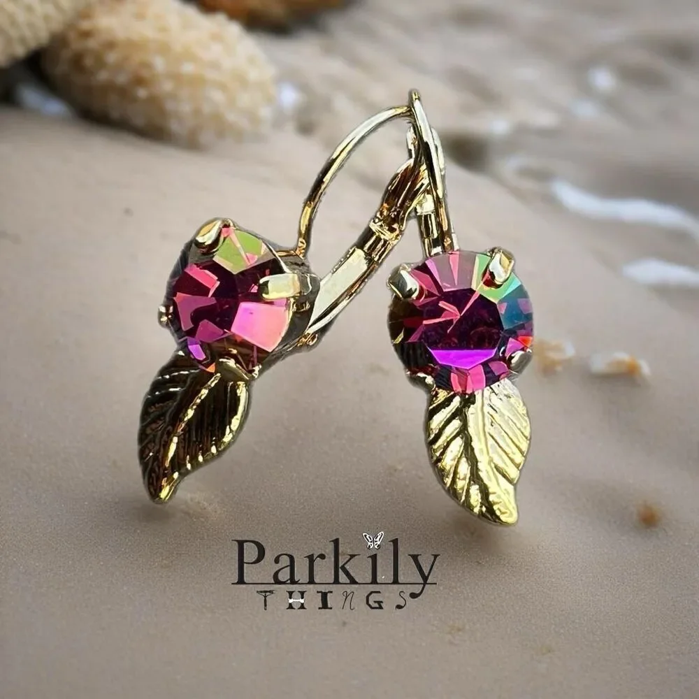 Handcrafted earrings with Swarovski crystal